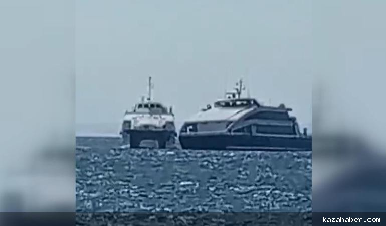 İDO feribotu kayaya çarptı; yolcuların panik anları kamerada